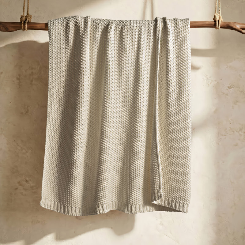 Jeté en coton EverGrace, Throw (50" x 60"), Birch