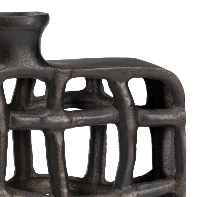 Xavier Aluminum Table Vase, 14.5" H x 12.3" W x 2" D