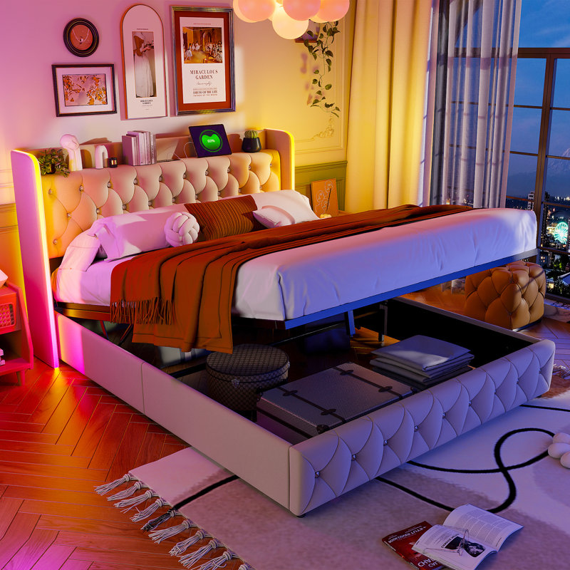 Ottoman Storage Bed, European Double (140 x 200 cm)