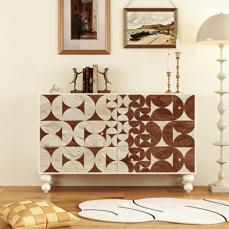 Buffet de style américain rétro, Blanc