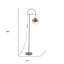 Lampe sur pied 68,9 "Crescint