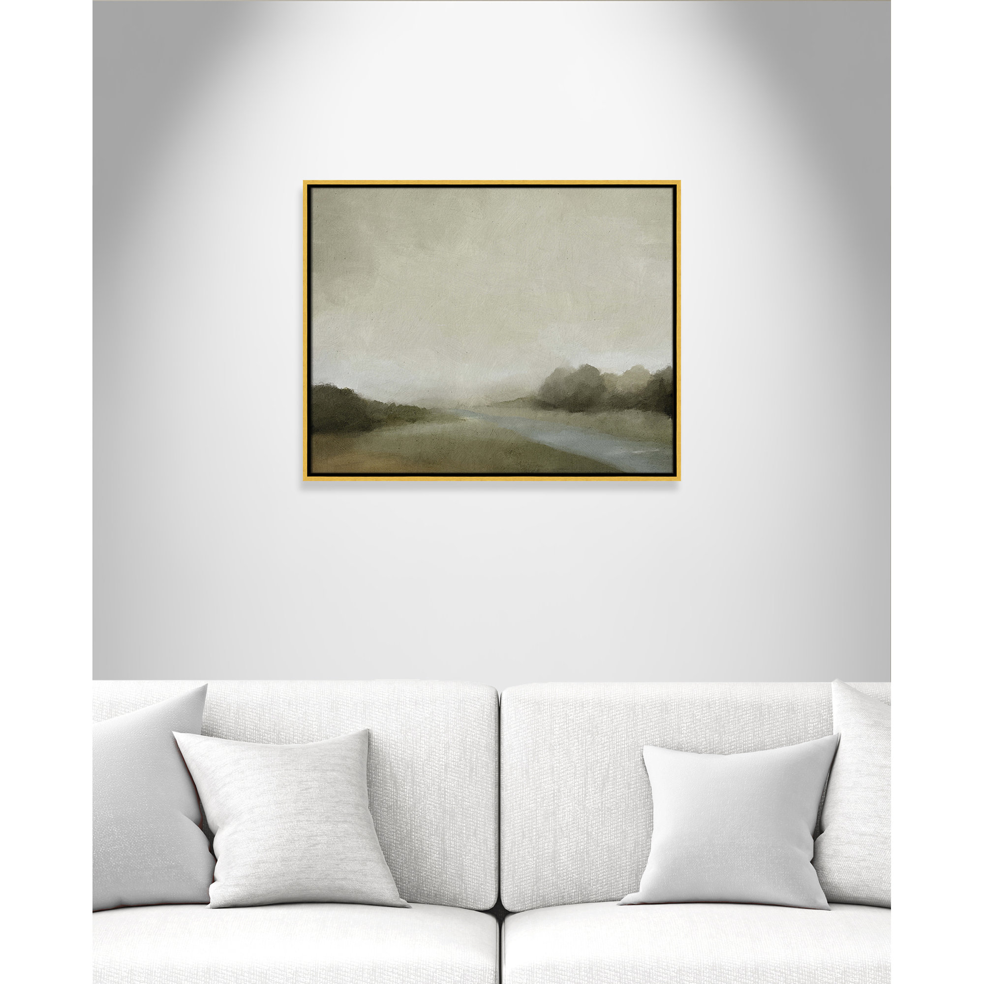 Lovers Creek, 23.5" H x 29.5" W, Gold