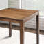 Table de salle à manger transitionnelle 5 pièces, noyer carré avec 4 chaises à dossier en lattes, bois d'hévéa massif