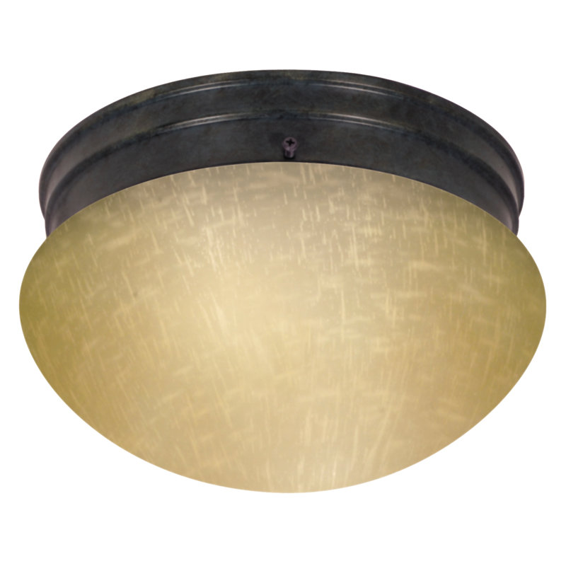 Plafonnier encastré 2 lumières Yancy, H 8 po x l 6 po x P 11,75 po, Non homologué « Energy Star », Champagne