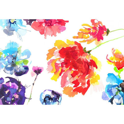 Panneau mural L 8,4 pi x l 145,2 po Flowers