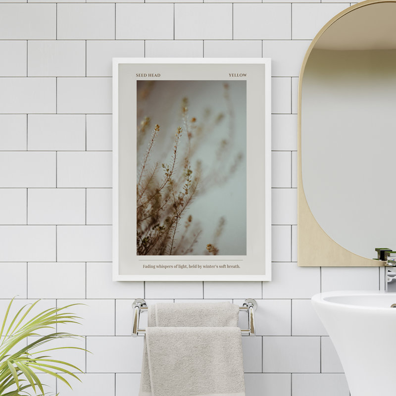 Z Studio Floral Wall Art, Cadre blanc