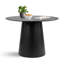 Ensemble de salle à manger rond moderne avec table à pied centrale de 42 pouces et 4 chaises de salle à manger rembourrées-2096006874