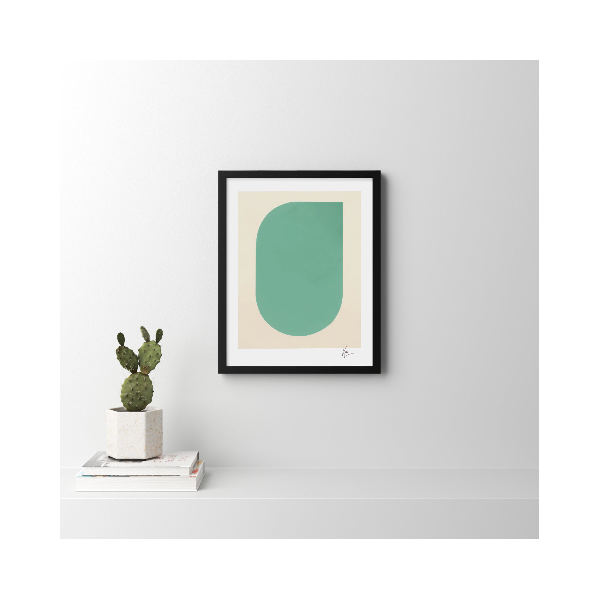 Keyhole 5 by Lee Lessem, 25" H x 20" W x 1.25" D, Black Framed