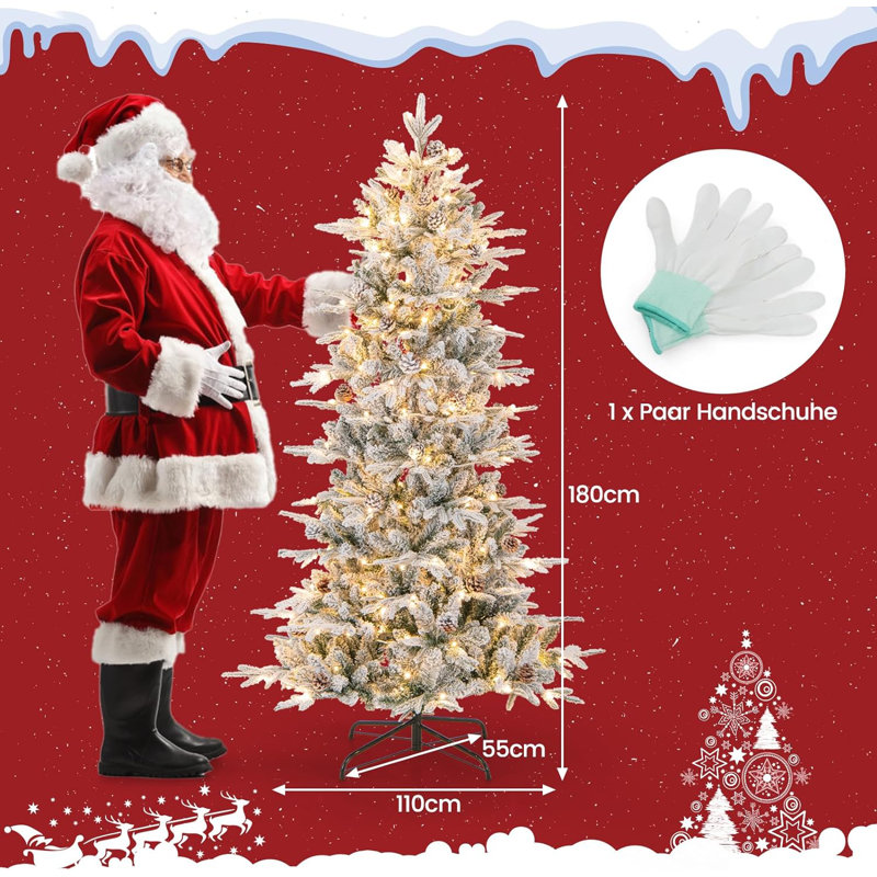 Lighted Artificial Spruce Christmas Tree