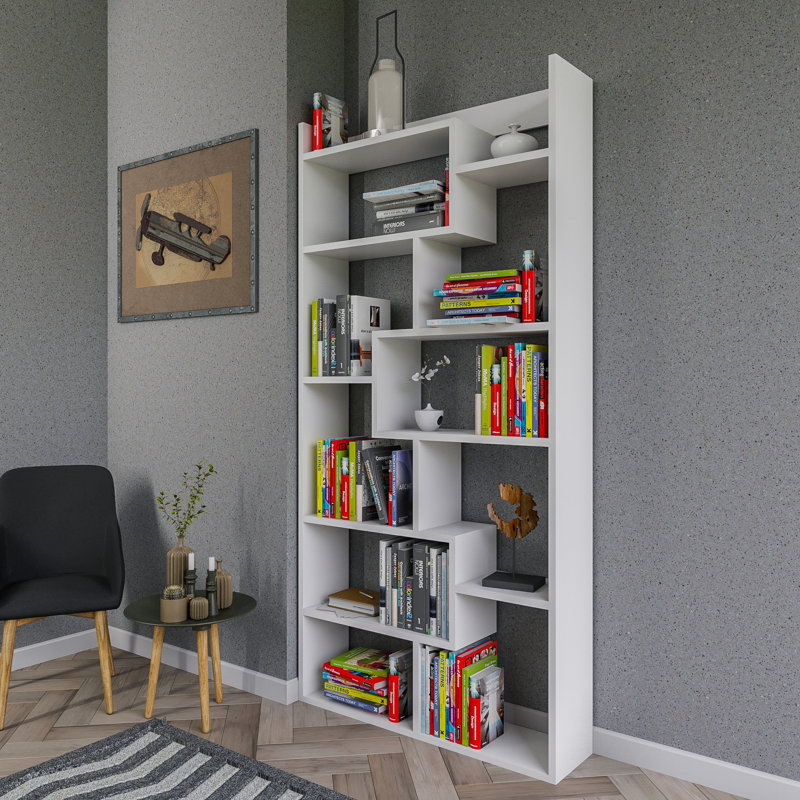 Jame 182cm H x 90cm W Geometric Bookcase
