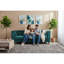 Canapé Chesterfield à boutons capitonné 3 places, canapé en velours à accoudoirs carrés avec garniture cloutée, canapé rembourré avec cadre en bois massif