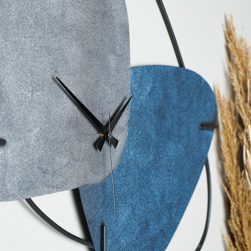 Horloge murale décorative, Gris/vert
