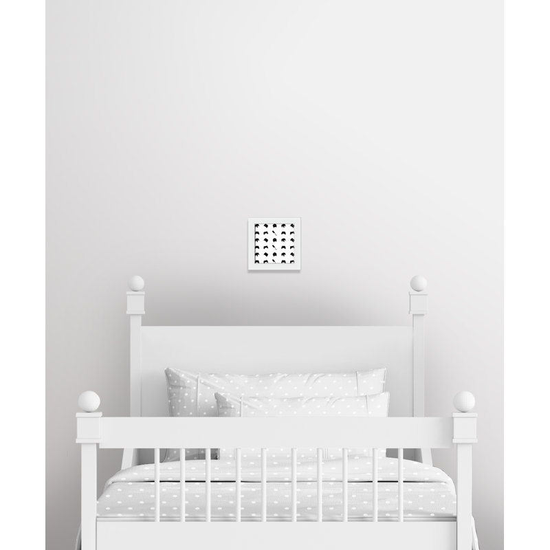 Imprimé papier à motif de joueur, H 8 po x l 8 po x P 0,63 po, Cadre blanc