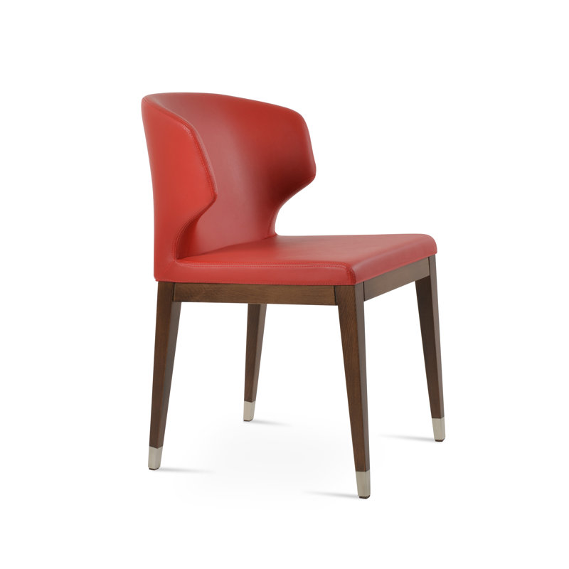 Amed Wood Side Chair, Walnut, Gray