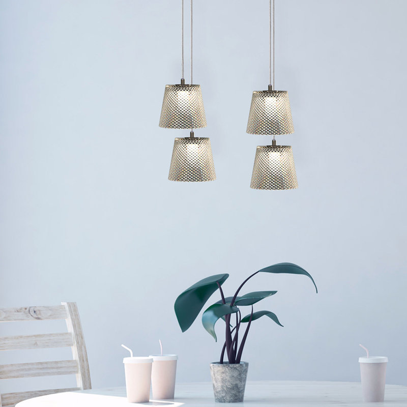 Luminaire suspendu conique à 4 lumières Emerie