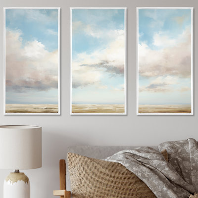 Tableau Abstrait Nuage Paysage – Impression Sur Toile, Poster Mural Non Encadré