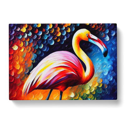 Flamingo Painting Vol.4 Abstract - Wrapped Canvas