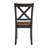 X-Back Farmhouse Wooden Kitchen Dining Chair in Black/Brown