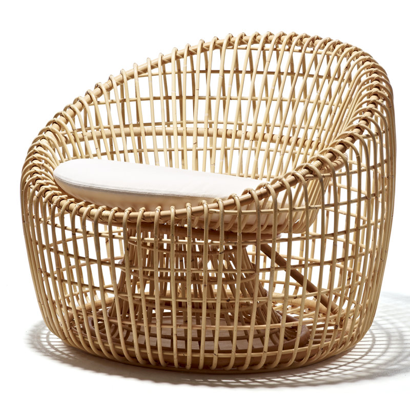 Nest Barrel Chair, Natural, Dark Gray