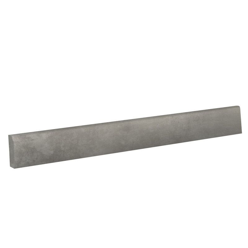 Bronzo 24'' L x 2.5'' W Porcelain Bullnose Tile Trim, Gray