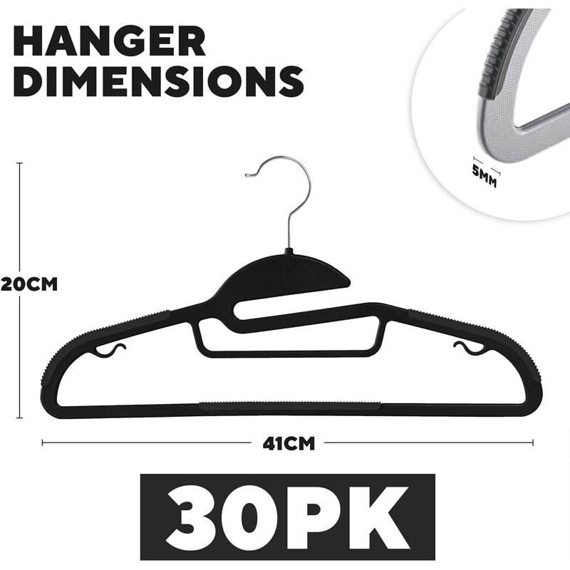 Plastic Standard Hanger, 31, Black