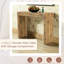 Table de bar 50 po Natural Wood Grain, sert de bureau, finition lisse, rangement pratique des tiroirs de deux pouces, surfaces sablées fines, étapes d'assemblage faciles