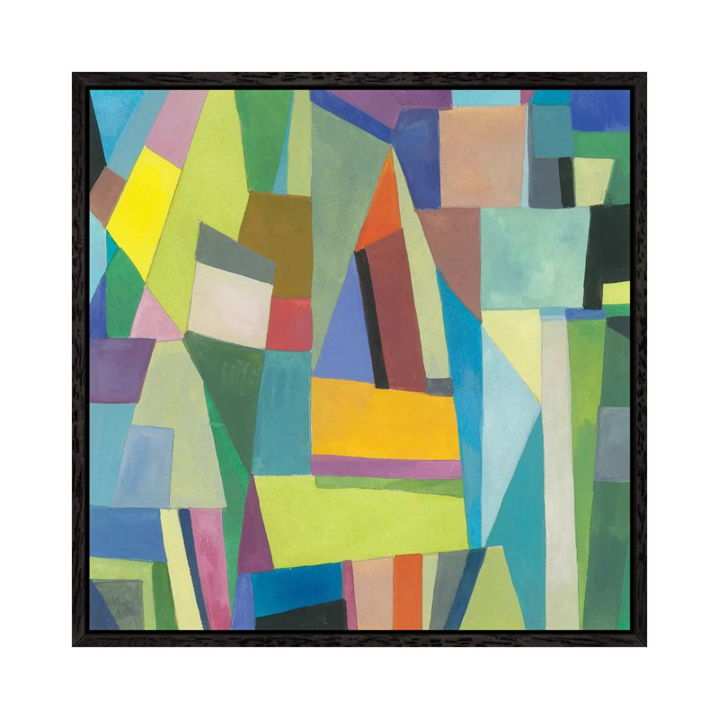 Hamburg by Kim Parker - Print on Canvas, 93.98 cm H x 93.98 cm W, Black Framed