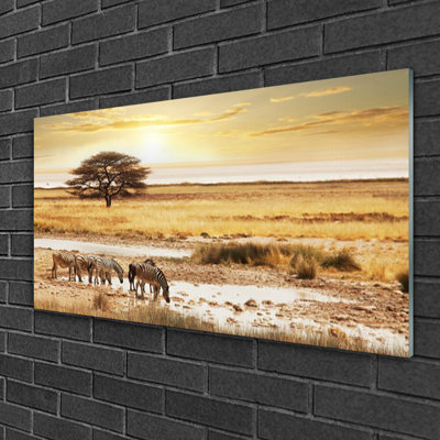 Desert Landscape 1 Piece Wall Art on Glass