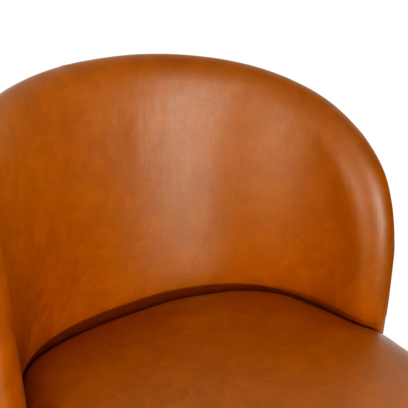 Tabouret de bar et de comptoir en similicuir pivotant à hauteur de siège de 27,1 po Kerfoot, 4