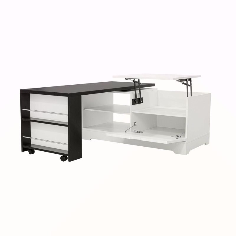 Table basse Farmhouse, Blanc/Noir