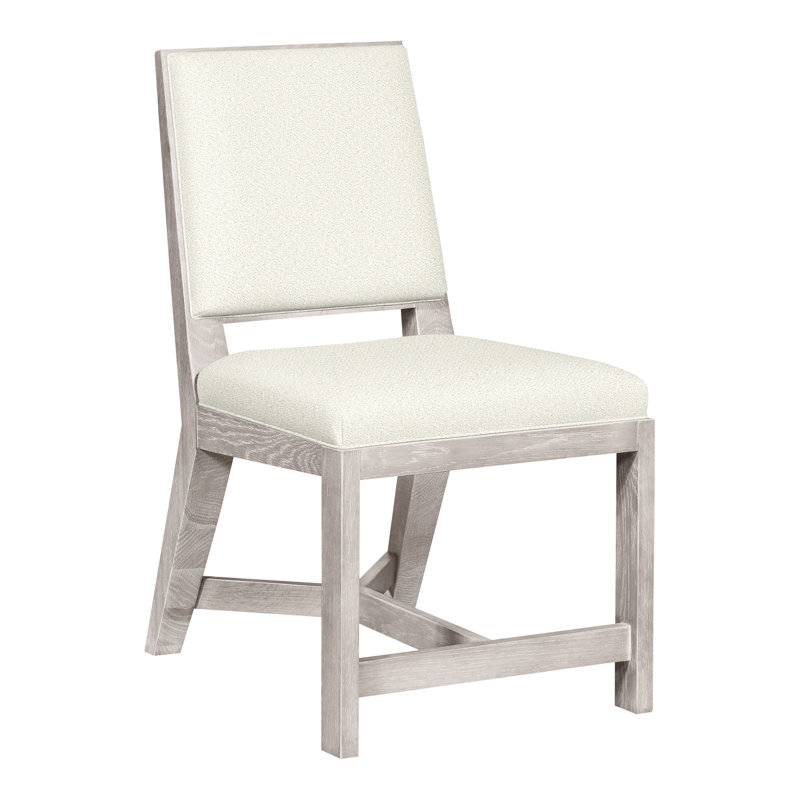 Thom Filicia Home Upholstered Back Side Chair, Dove Gray, Kenworth Pearl