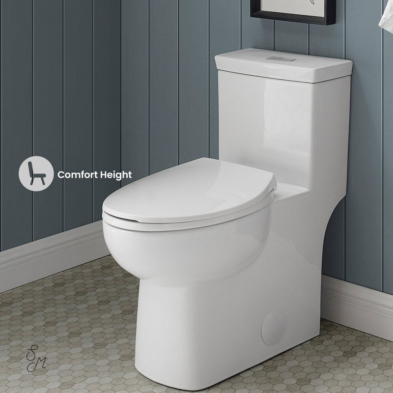 Classe One-Piece Toilet, Glossy White, Top