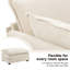 Fauteuil en velours côtelé avec repose-pieds Redenius-91901459