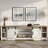 Laziza 78.6" W TV Stand for TVs up to 85" with Sliding Barn Doors and Open Storage -989107048
