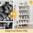  Shoe Storage Cabinet Freestanding Shoe Organizer w/ Anti-tipping Kit Open Shelf