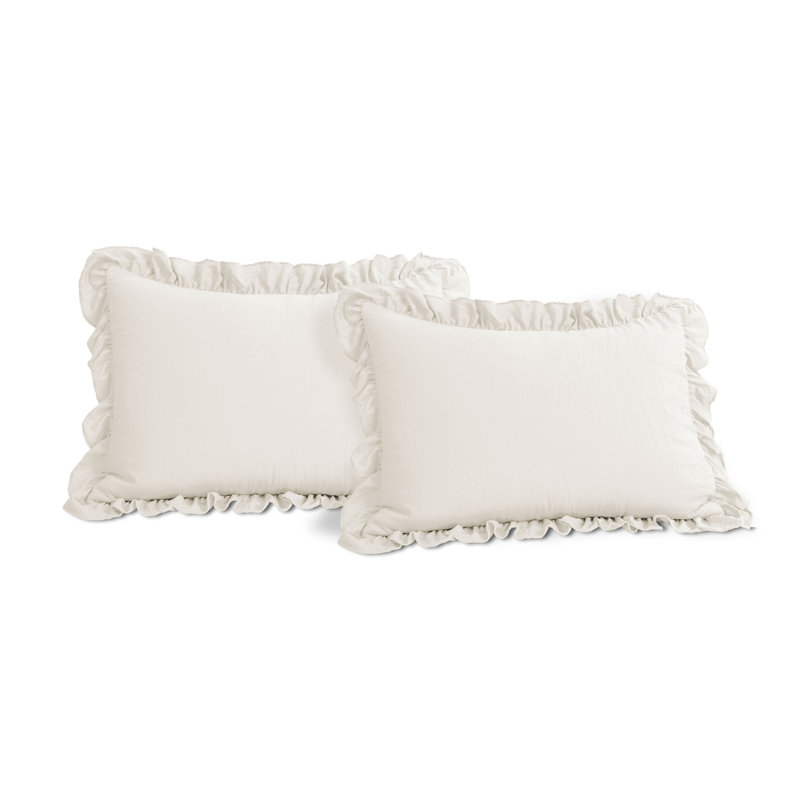 Reyna Microfiber 3 Piece Comforter Set, White, King Comforter + 2 King Shams