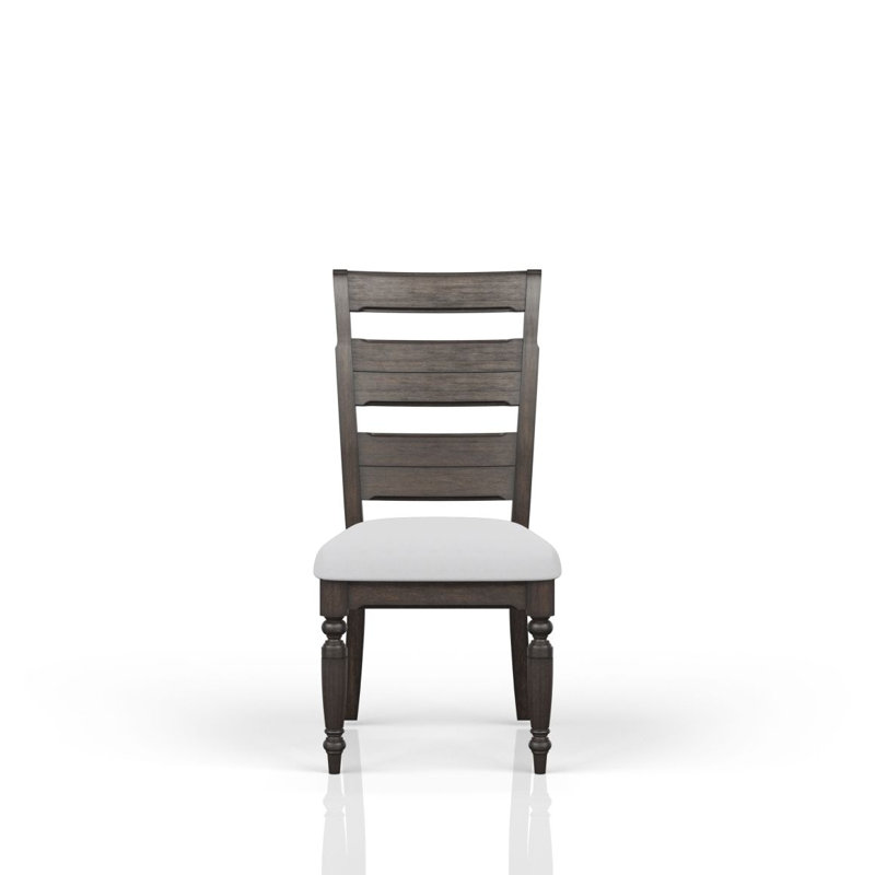 Chaise d'appoint rembourrée à dossier en échelle