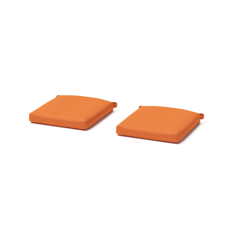 Balceta Sunbrella Outdoor 2'' Cushion Cover, Orange