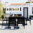 U-Style High-Quality Steel Outdoor Table And Chair Set-1860657044