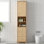 Armoire à linge autoportante pour rangement de salle de bain
