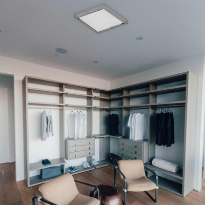 1-Light 12"W Indoor Brushed Nickel Integrated LED Square Flush Mount with White Acrylic Lens