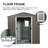 8 X 4 FT Outdoor Storage Shed, Large Metal Utility Garden Shed With Sliding Doors Sliding Doors, Waterproof Sloping Roof, Air Vents, Tool Storage House For Backyard Lawn, Gray