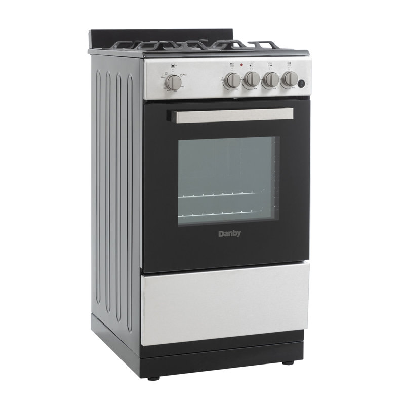 Cuisinière à gaz 20 po Danby Dr20v1bssglp en acier inoxydable 120 V