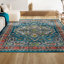 Tapis bleu / jaune Lathan Bohemian FLAIR Boho-2074019052