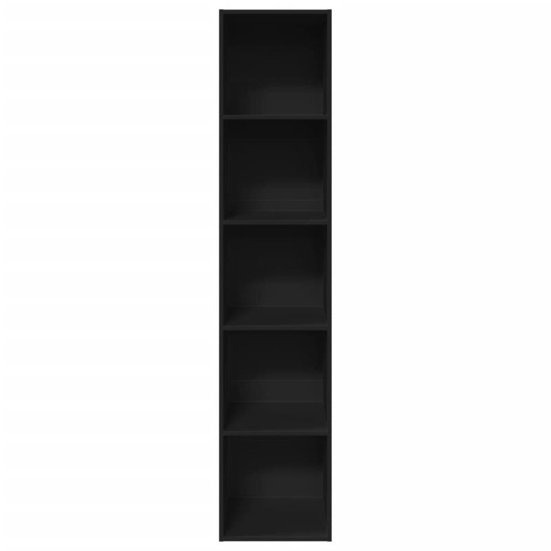Bibliothèque standard vidaXL, Noir, (4 tablettes) H 74,4 po x l 15,7 po x P 11,8 po