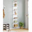 7 Tier Bookcase, Floating Bookshelf for Wall Mounted, Tall Narrow Bookcase, Vertical Bookshelf for Living Room, Office, Study, Entryway, White 