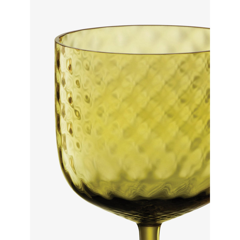 Dapple Handmade Red Wine Glass, Woodland Green