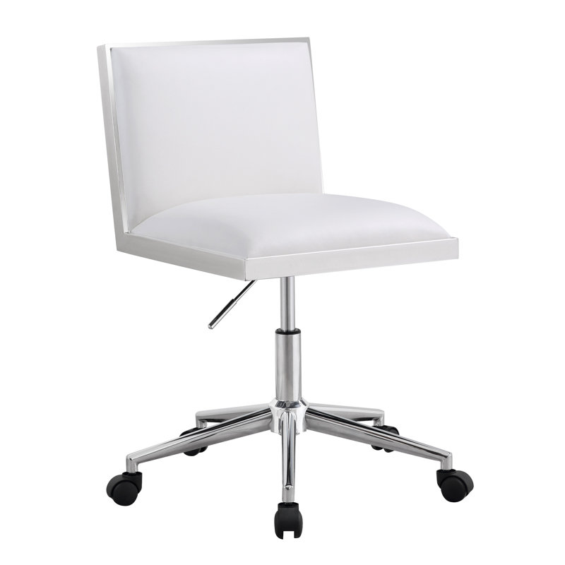 Almodovar Velvet Task Chair, White