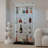 Tempered Glass Display Cabinet,Wine Cabinet, Storage Cabinet,File Cabinet,With Bluetooth LED Strip,Can Be Controlled By Remote Control Or Mobile APP,Swivel Casters,Can Be Placed Anywhere, Color:Black-1589513964