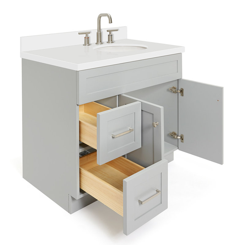 Ensemble de meuble-lavabo simple 37 po Abell, Gris